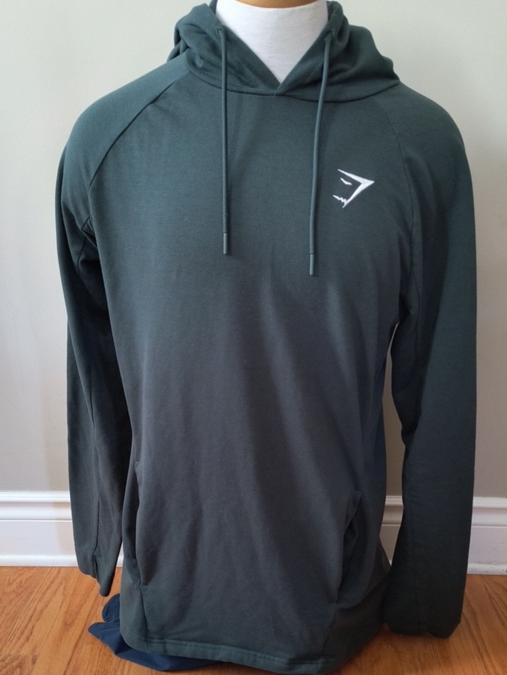 Gymshark Men's Forest Green Hoodie, Size L